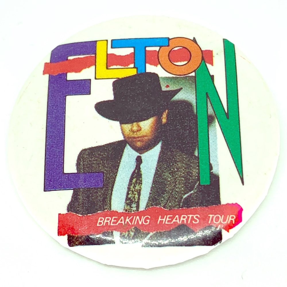 Vintage 1984 Breaking Hearts Tour Pin!